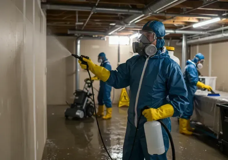 Basement Sanitization and Antimicrobial Treatment process in Stallings, NC